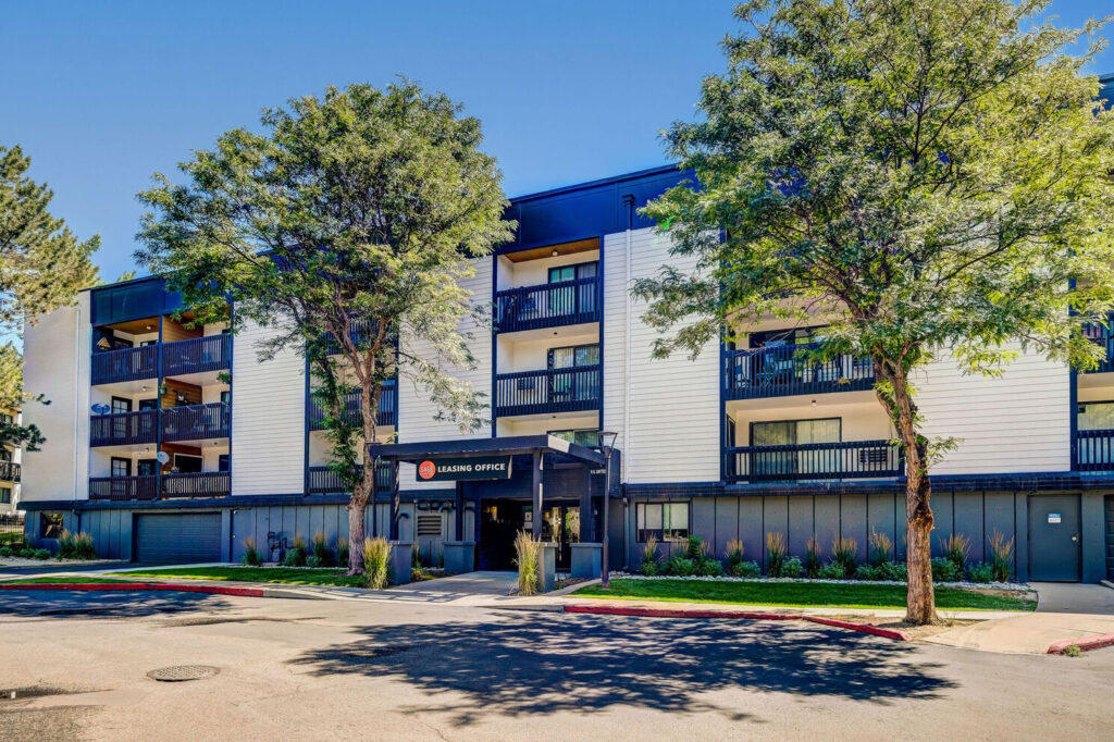front view of the leasing office building